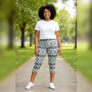 No Boundaries Geometric Leggings - Stretchy & Stylish